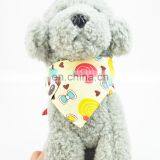 Wholesale Custom Printed Logo Triangle Plaid White Cotton Collar Scarf Cat Pet Dog Bandana For Dog thumbnail-2