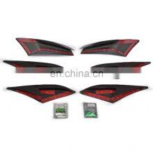 6pcs/set Carbon Fiber Fog Lamp Cover for Porsche Macan 2014 2015 thumbnail-4