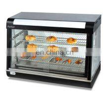 Commercial Electric Curved Glass Warming Showcase for Bread and Chicken
