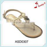 Popular Series Beautiful Stylish Buckle up Flat Sandals for Girl thumbnail-1