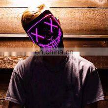 Wholesale Joker LED Light Up Adult Party Mask Halloween Decoration Neon Party Masks Dress Cosplay Custom Masks thumbnail-4