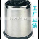 Round Stainless Steel Swing Top Waste Container Rubbish Bin/Dustbin thumbnail-1