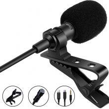 Mini Clip-on Condenser Microphone With 3.5mm Jack Portable Lavalier Microphone for Phone / IPhone / Camera / PC / Laptop thumbnail-5