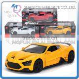 Mini Qute 1:32 Kid ZENVO Die Cast Pull Back Alloy Music Luxury Racing Vehicle Model Car Electronic Educational Toy NO.MQ 998-1A