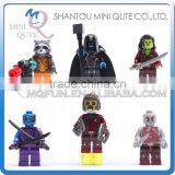 Mini Qute DECOOL 6pcs/set Marvel Super Hero Guardians of the Galaxy Building Block Action Figures Educational Toy NO.0175-0180