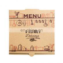 Wholesale High Quality Corrugated Kraft Paper Cardboard Color Printing Disposable Food Grade Italian Pizza Boxes thumbnail-5