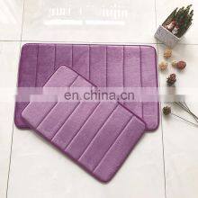 Modern Purple Quick Absorbent Ultra Soft Luxury Unique Non Slip Grey Bathroom Rugs Set thumbnail-2