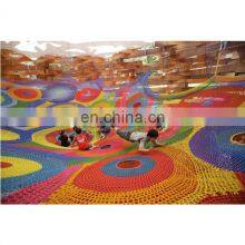 Commercial Colorful Indoor Crocheted Rainbow Climbing Net Spider Web Playground Equipment thumbnail-2
