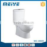 WC-8009 Washdown Two-piece Toilet With Soft Closing Cover Ramp Down Closer, Water Closet Toilet Bowl thumbnail-1