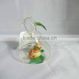 Clear Glass Baubles With Cute Resin Ornament thumbnail-1
