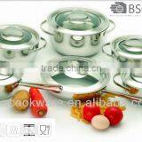 Certified by LFGB, FDA 10Pcs 18/8 Stainless Steel Pan for All Hobs