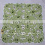 green flower embroidery table cloth
