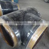 flexible pre insulated insulation steel pipe tee for pipe fitting