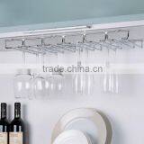 Top Home Bar Glasses Storage Hanging Wine Glass Rack Chrome thumbnail-2
