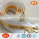 Xly Fancy White Tape Gold Teeth Zipper , Plastic Zipper thumbnail-4
