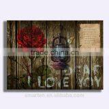 Flower Wood Shabby Chic Painting Art for Hotel Decor thumbnail-1