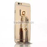 Luxury Mirror Chain Ring TPU Mobile Phone Cover Case For Apple IPhone 5 G 6 6S Plus thumbnail-5