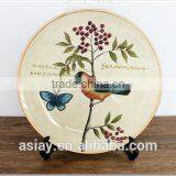 Japanese and Chinese Style Ceramic Tableware Underglaze Color Plate Saucer Quality Wind Creative Dish Deep thumbnail-4