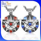 Rock Style Men Jewelry Titanium Stainless Steel Retro Vintage Star Of David Pendant thumbnail-1