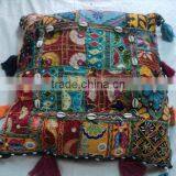 Cotton Patchwork Cushion Covers Puffs Ottoman-23