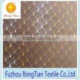 High Quality Grey Polyester Tricot Knitted Small Hole Mesh Fabirc With Diamond Shape