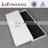 elegant white men tie box with black foam inner tray                        
                                                Quality Choice