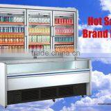 Combined Freezer Showcase Upright Freezer Commercial Supermarket Beverage and Milk Display Double Temperature Refrigerator