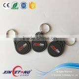 13.56MHZ MF11RF08 RFID HF ABS Key Tag With Logo Printing
