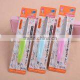 Metal Nail Files Cuticle Pusher Plastic Soft Handle Double Side Use