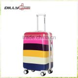 girl's abs highlight color travel trolley suitcase