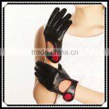 CCTV Advisted Red Button Leather Palm Short Glove