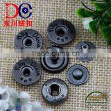 Gunmetal Press Hidden Snap Button for Jeans Wear and Casual Clothing