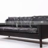 3 Seater Black Genuine Leather European Style Recliner Sofa Borge Mogensen Sofa Supplier's Choice thumbnail-1