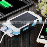 2016 Trending Products 10000mAh Lithium Polymer Battery IP67 Waterproof Solar Power Bank With Flashlight Compass for Outdoor thumbnail-4