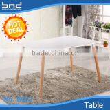 Hot Sale White Rectangular MDF Wooden Dining Table B003 thumbnail-1