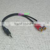 Hot Sale 3.5mm Male to 2 Female Y Splitter Headphone Audio Microphone Cable