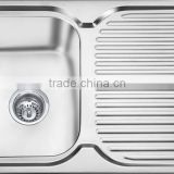 Stainless Steel 304 Above Counter Single Bowl Kitchen Sink With Drainboard GR-616
