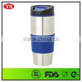 16oz Double Wall Insulated Silicone Stainless Steel Mug thumbnail-2