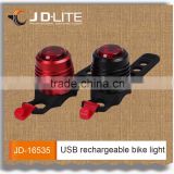 1 SMD usb rechargeable bike light bicycle tail light with usb cable