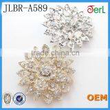 Unique Garment Jewelry Copper Silver Rhinestone Flower Rhinestones Metal Wedding thumbnail-2