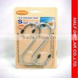 2pcs Stainless Steel "S" Hangers, 3 in 1 Hangers For One Dollar Item