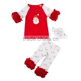 2016 Christmas Clothing Suppliers 2pcs Children Boutique Christmas Clothes Suits Girls Outfits