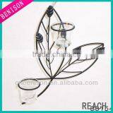 2014 Metal Wall Art Wholesale With Metal Leaf Candle Holder Suitable For Wall Decoration