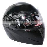 DOT Gloss Black Modular Dual-Visor Street Motorcycle Helmet S M L XL thumbnail-2