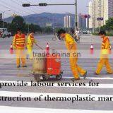 construction of thermoplastic marking