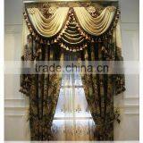 Antique French Style Living Room Pleat Blackout Curtains With Attached Valance thumbnail-1
