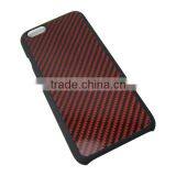 Red Carbon Fiber PC Bottom Protective Case, 100% Carbon Fiber for IPhone 6 Case thumbnail-3