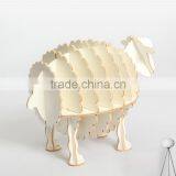 Puzzle Wood Craft Sheep Table Book Shelves Creative Animal Furniture thumbnail-3