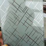 Clear and Colored Acid Etched Glass/Frosted Glass/Sandblasted Glass for Bathroom thumbnail-3