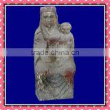 Archaistic Buddha Sculpture Wood Carving thumbnail-1